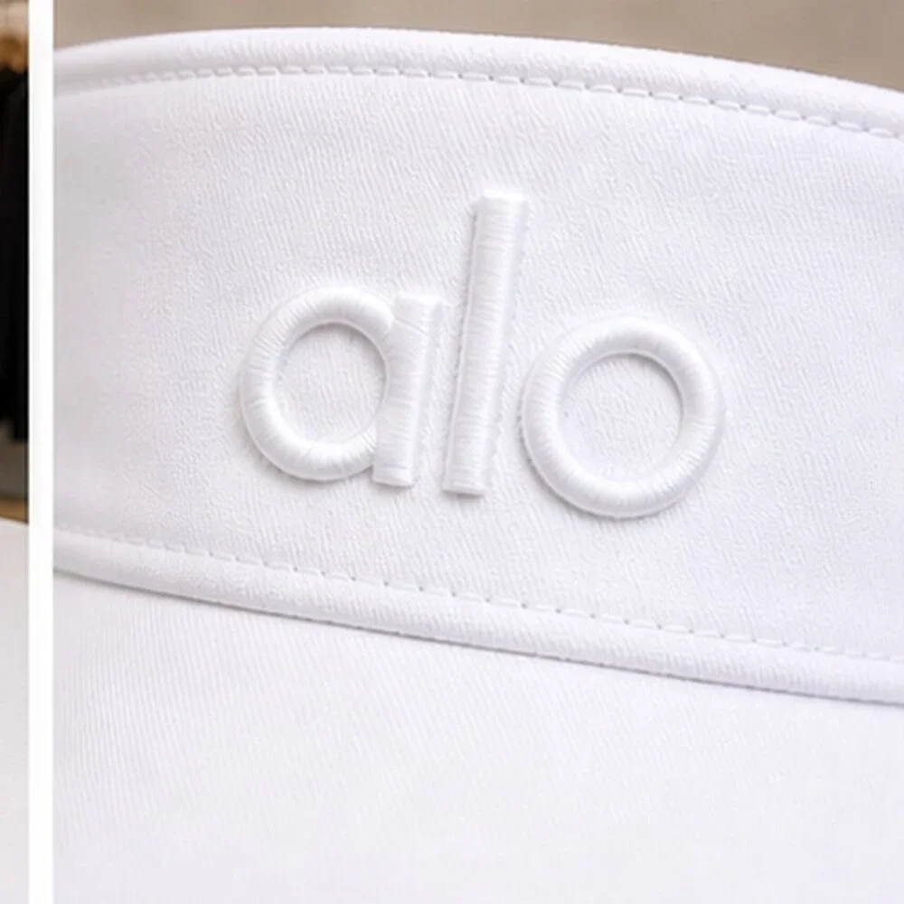 ALO Yoga White Clean Open Top Visor Hat OS